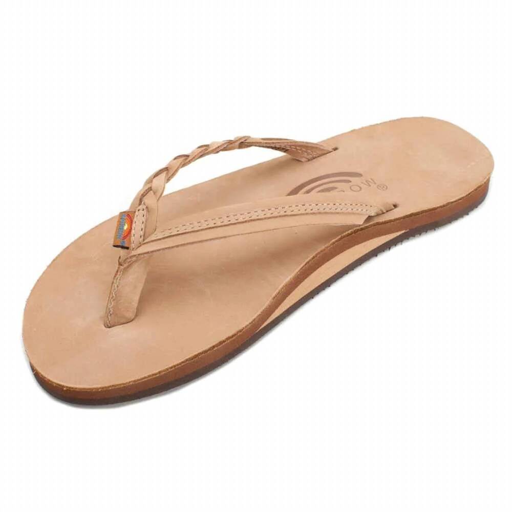 NEW RAINBOW SANDALS women's flirty braidy sandal in sierra brown